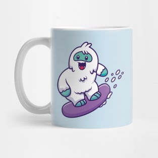 Yeti Snowboarding Mug